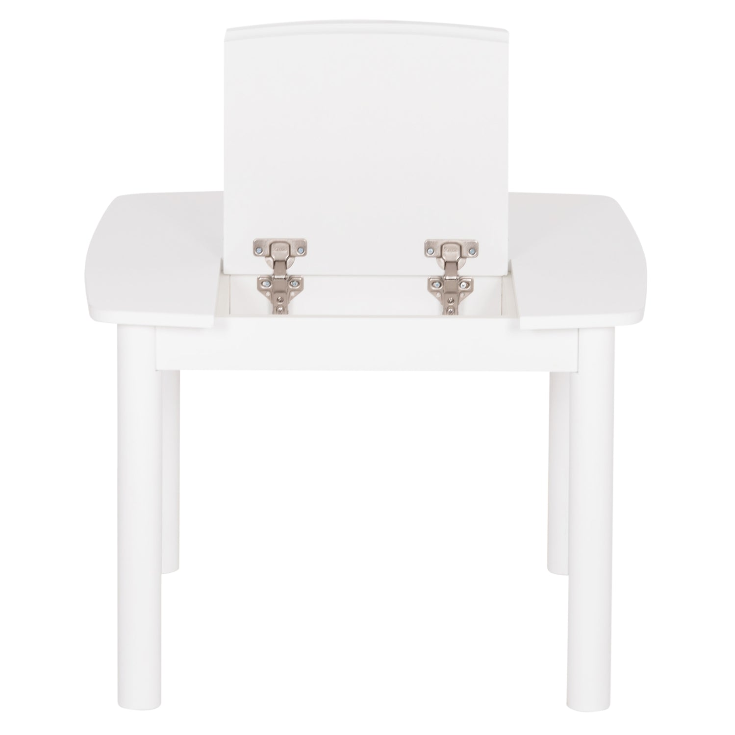 KIDS' TABLE WITH STORAGE SPACE RICKI HM18339.03 MDF & BIRCH WOOD IN WHITE 65x65x47Hcm.