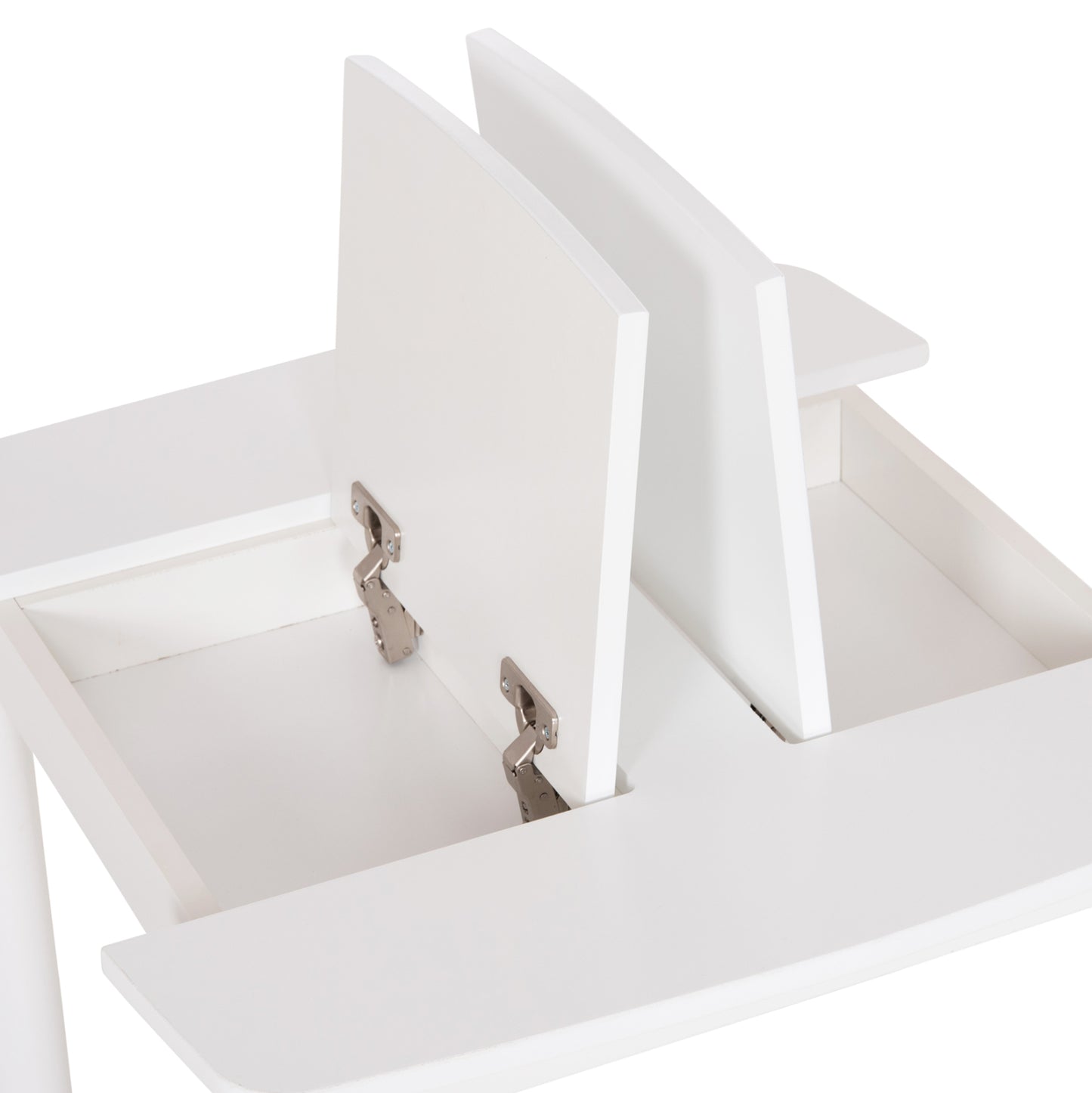 KIDS' TABLE WITH STORAGE SPACE RICKI HM18339.03 MDF & BIRCH WOOD IN WHITE 65x65x47Hcm.