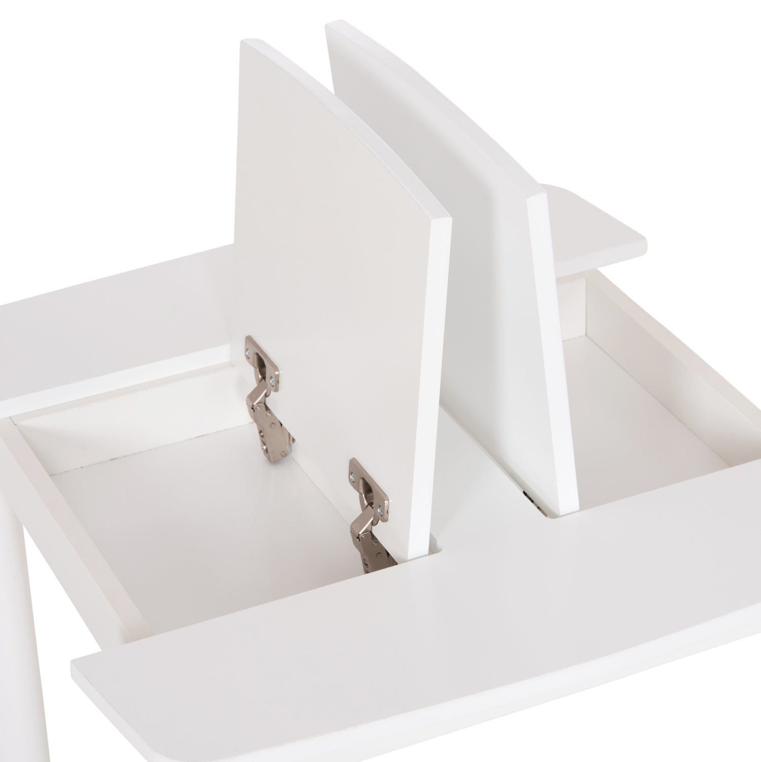 KIDS' TABLE WITH STORAGE SPACE RICKI HM18339.03 MDF & BIRCH WOOD IN WHITE 65x65x47Hcm.