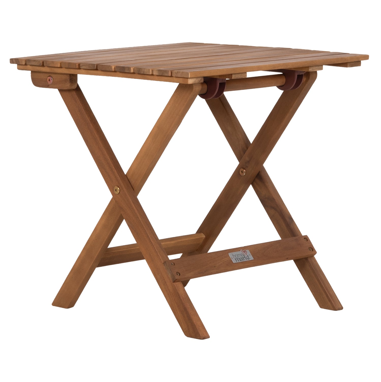 BEACH SIDE TABLE FOLDABLE ENDO HM6529 ACACIA WOOD--NATURAL COLOR 45x45x45Hcm.