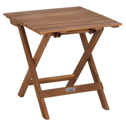 BEACH SIDE TABLE FOLDABLE ENDO HM6529 ACACIA WOOD--NATURAL COLOR 45x45x45Hcm.