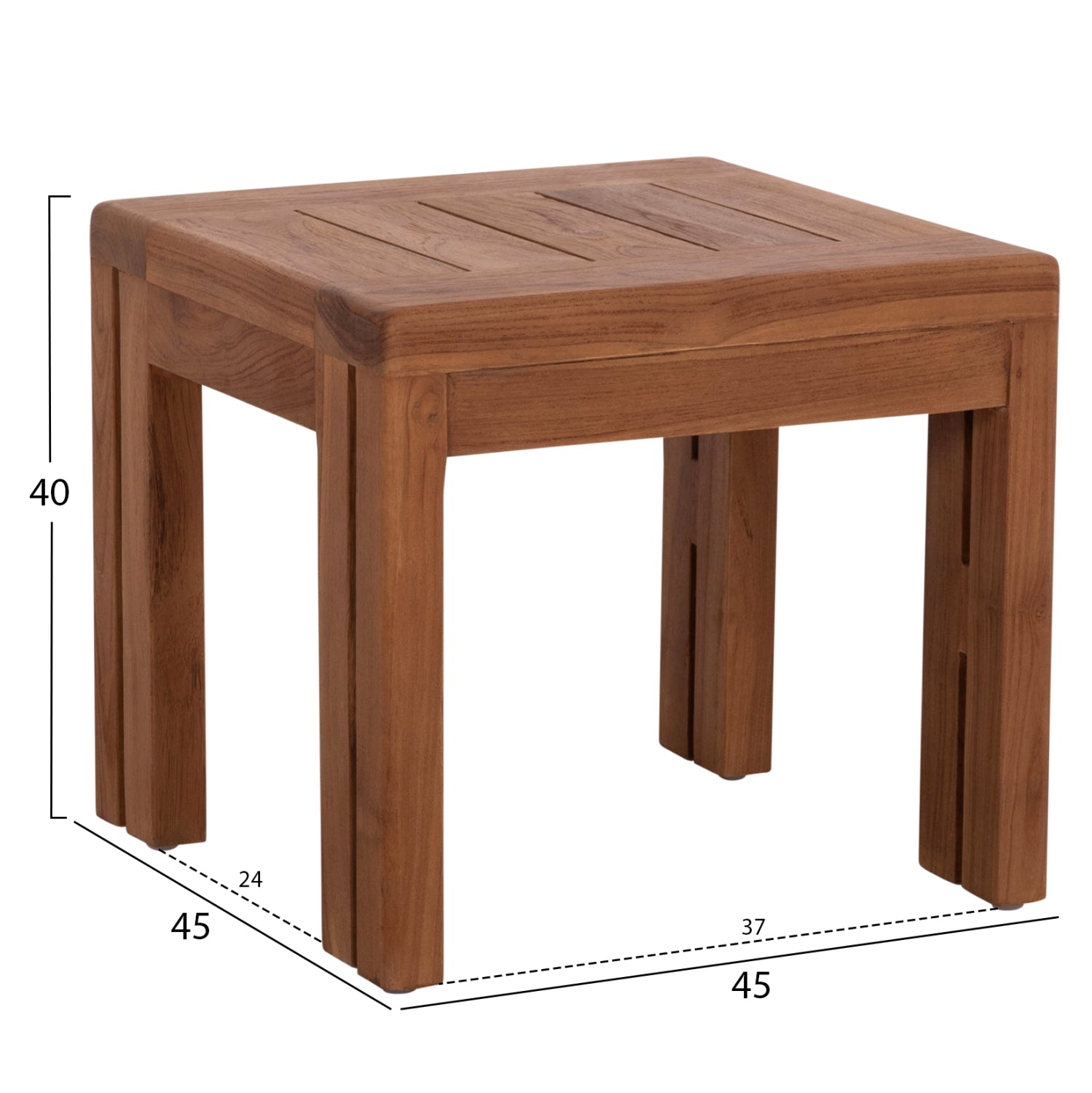 OUTDOOR SQUARE COFFEE TABLE SERIES KIOTO HM6383 TEAK WOOD IN NATURAL 45x45x40Hcm.