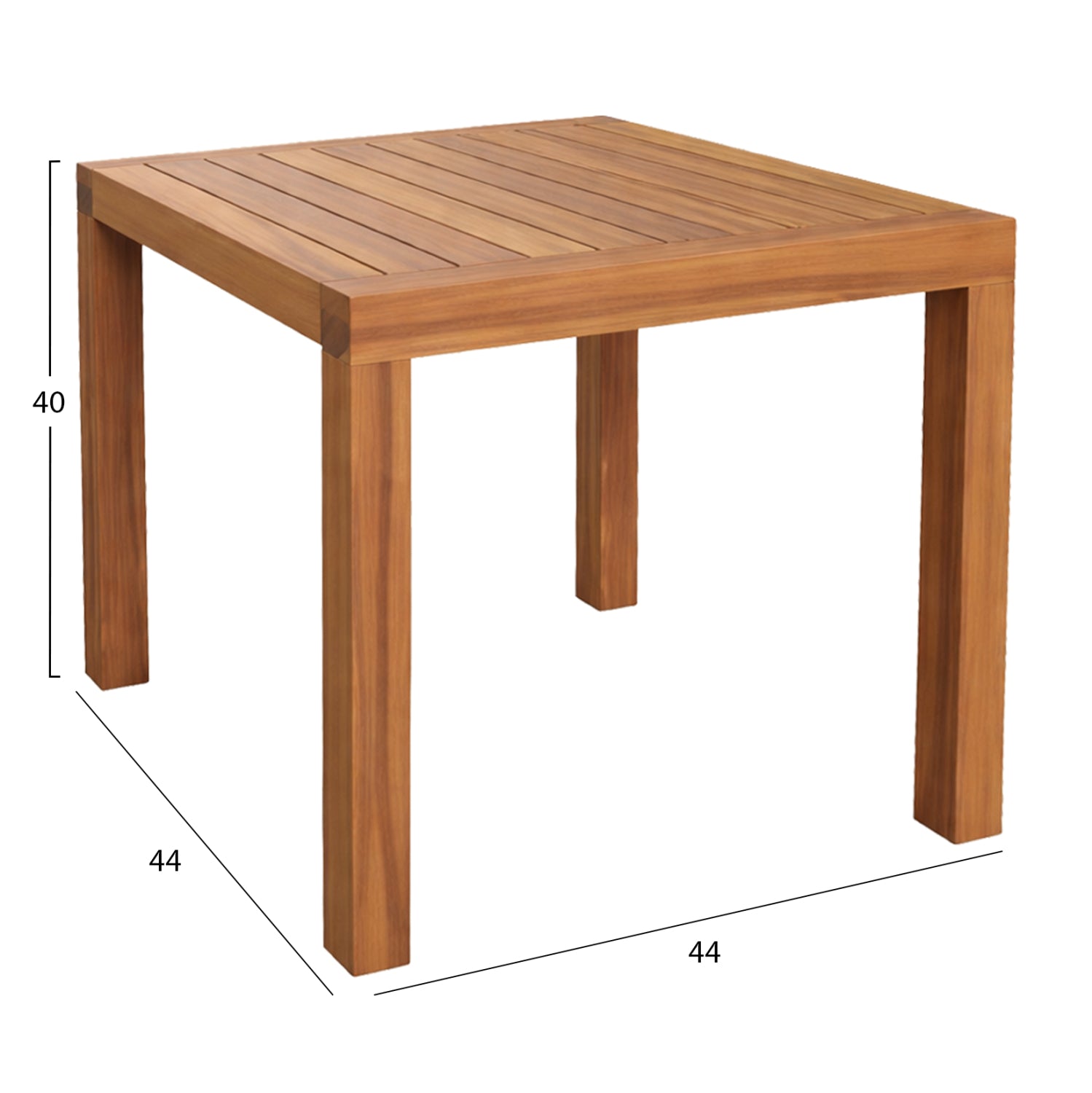 BEACH SQUARE SIDE TABLE BLER HM6532 ACACIA WOOD--NATURAL COLOR 44x44x40Hcm.