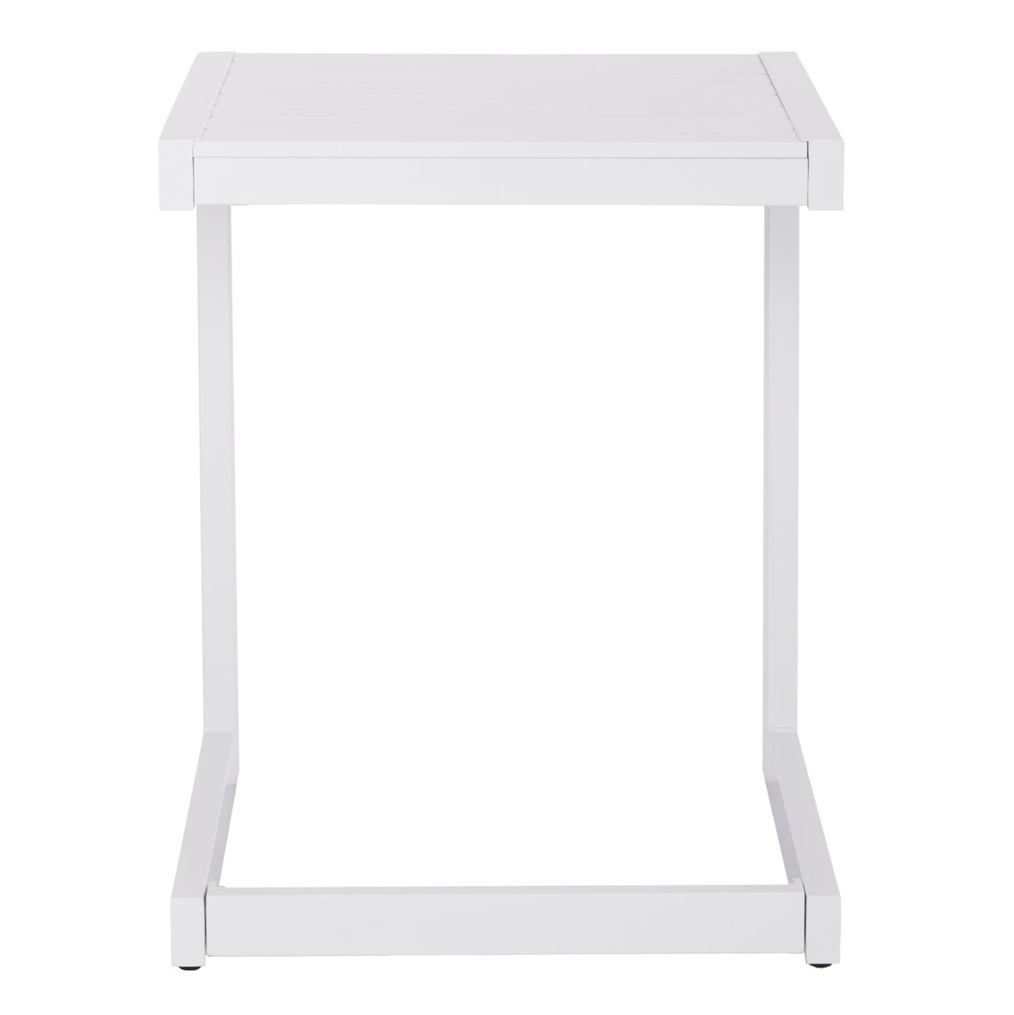 SUNLOUNGER SIDE TABLE BELLING HM6274.01 ALUMINUM IN WHITE 42x43x53Hcm.
