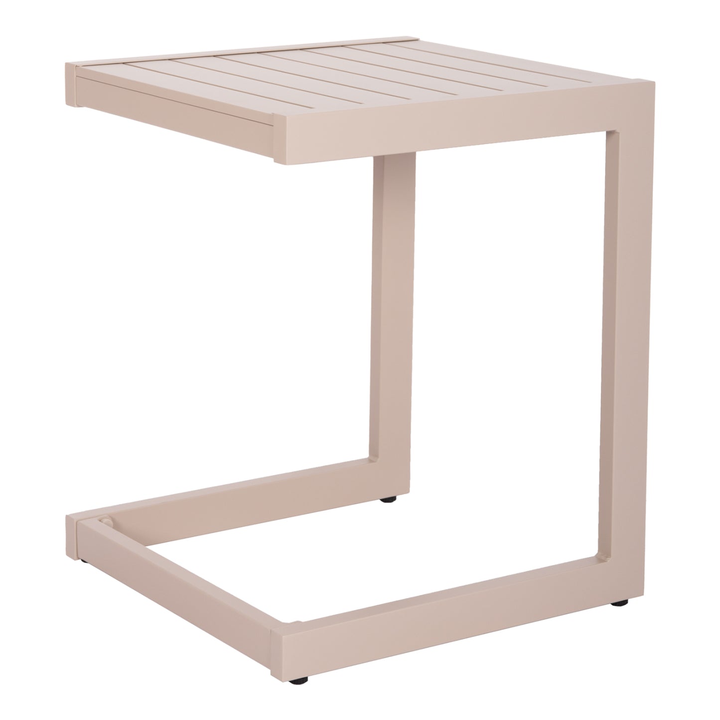 SUNLOUNGER SIDE TABLE BELLING HM6274.04 ALUMINUM IN CHAMPAGNE COLOR 42x43x53Hcm.