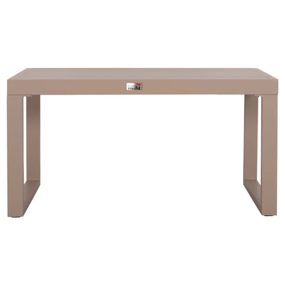 SUNLOUNGER SIDE TABLE SENTRY HM6275.04 ALUMINUM IN CAPPUCCINO 87x43,5x45Hcm.