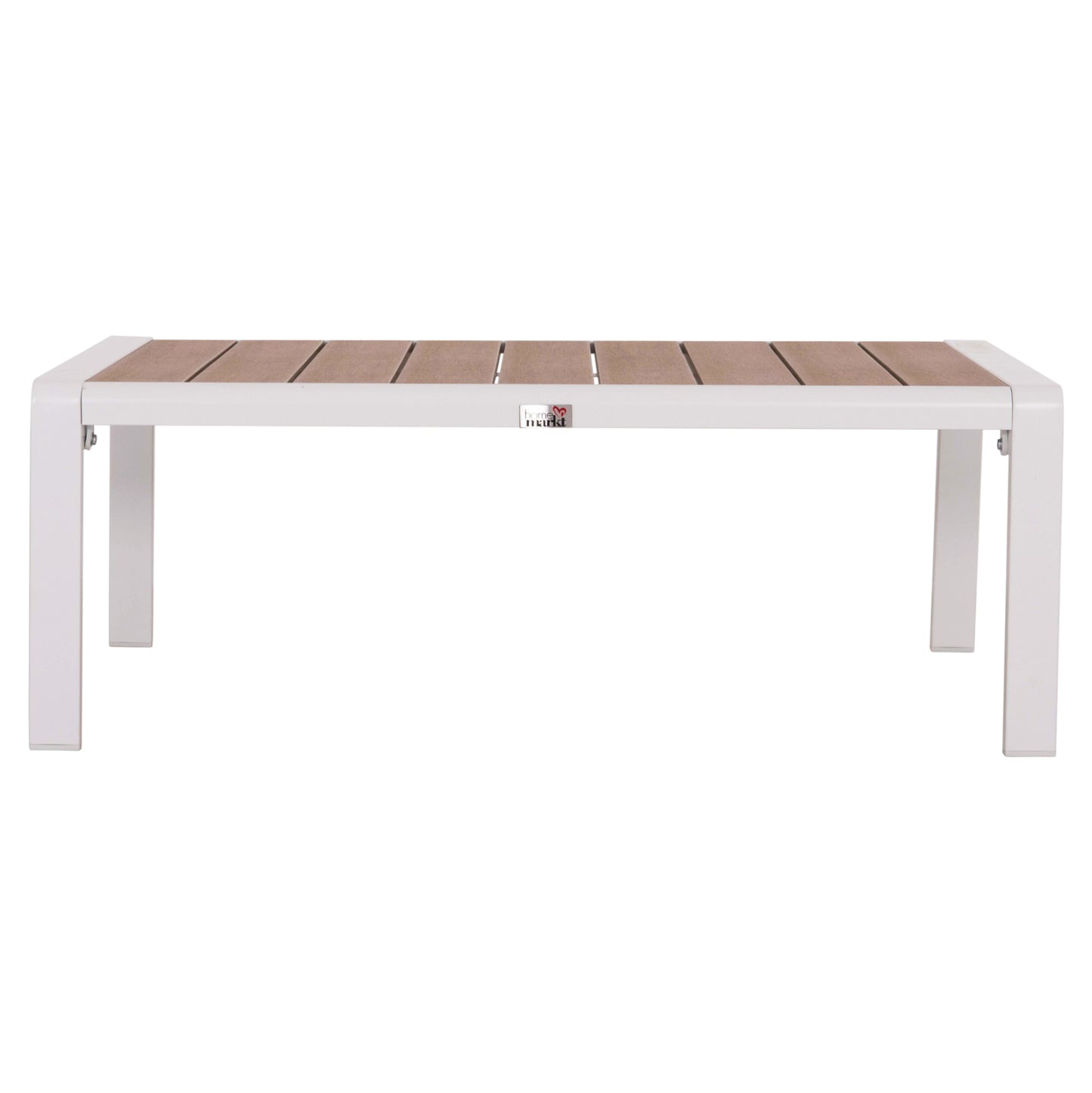 SUNLOUNGER SIDE TABLE BENTRY HM6276.01 ALUMINUM IN WHITE--POLYWOOD 100x56x35Hcm.
