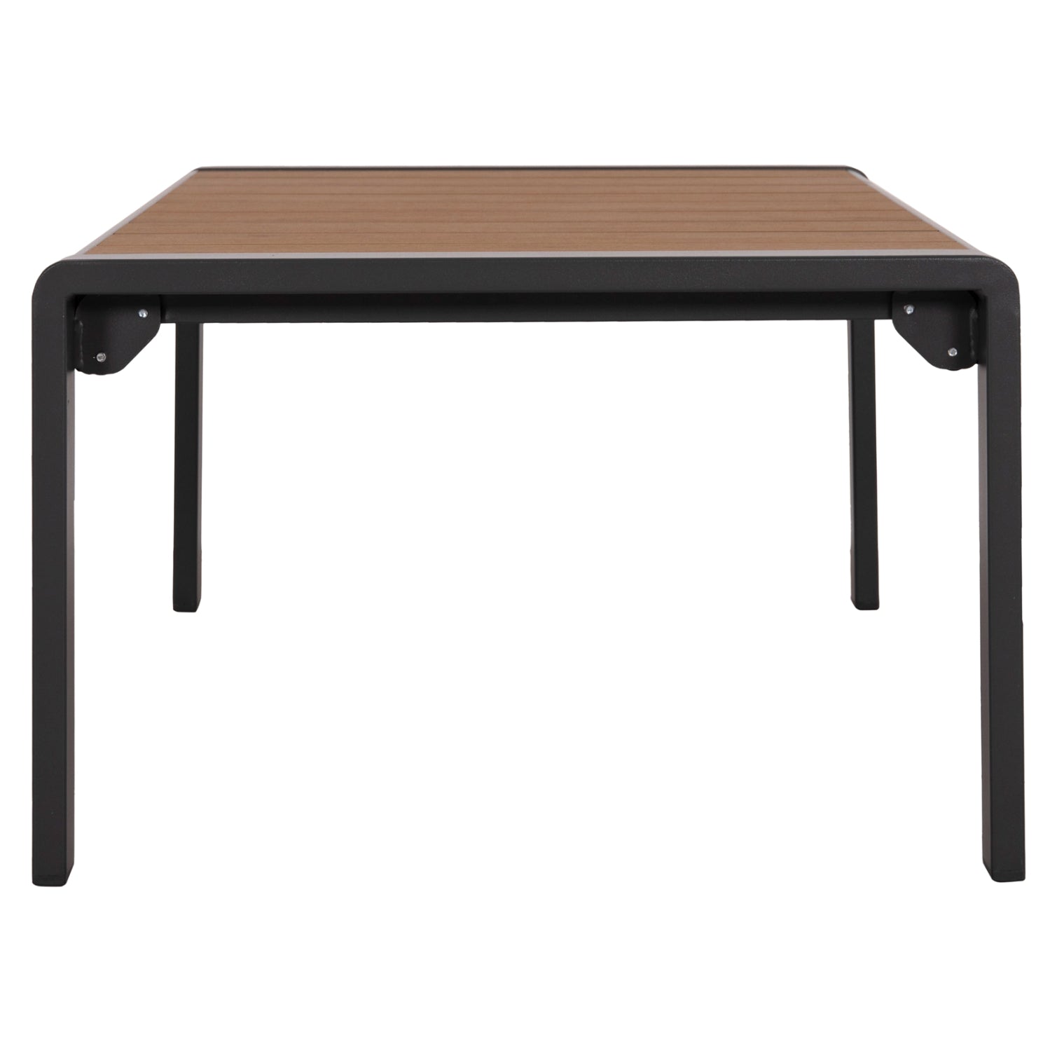 SUNLOUNGER SIDE TABLE BENTRY HM6276.03 ALUMINUM IN DARK GREY--POLYWOOD 100x56x35Hcm.