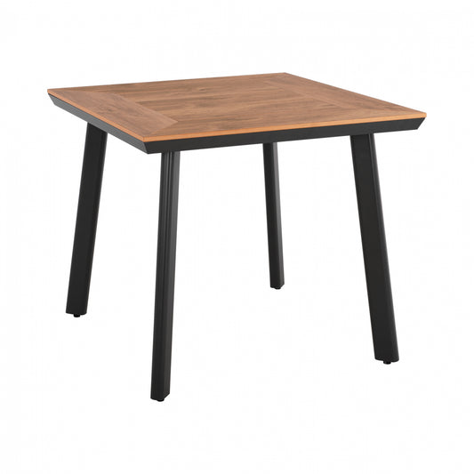 ALUMINUM DINING TABLE SQUARE TABER HM5563.02 DARK GREY WITH POLYWOOD TOP 80x80x73Hcm.