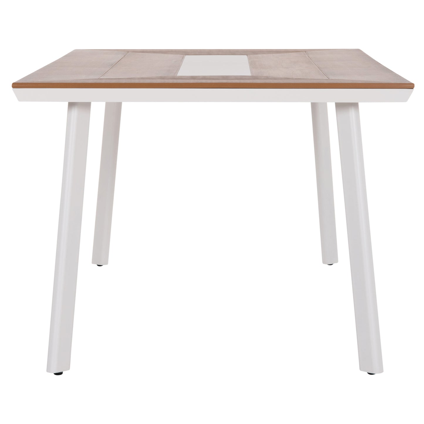 ALUMINUM DINING TABLE TABER HM5131.11 WHITE COLOR WITH POLYWOOD TOP 200x100x75Hcm.