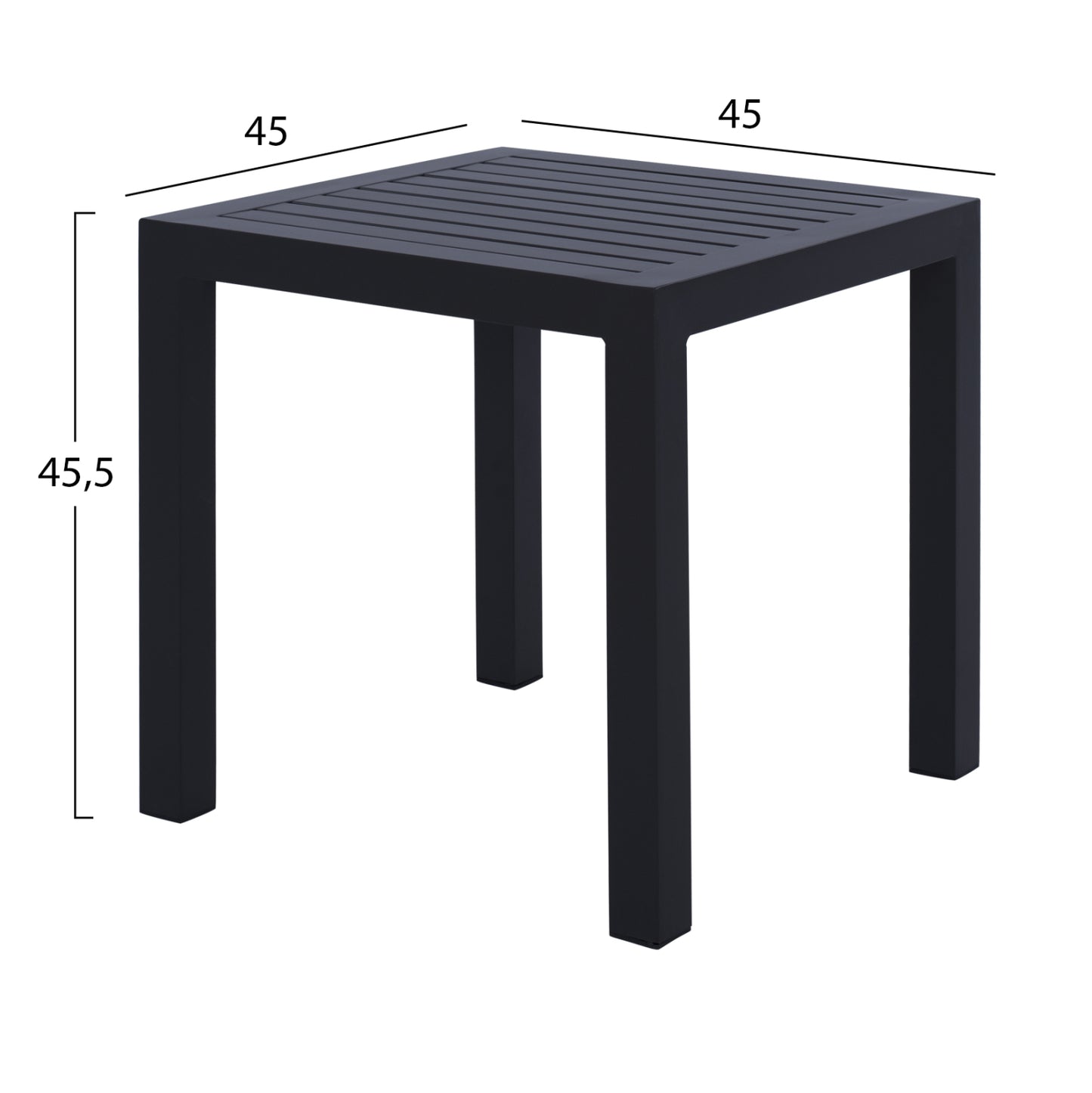 Aluminum Coffee Table QIANA HM5402.02 Grey 45x45x45,5Ηcm