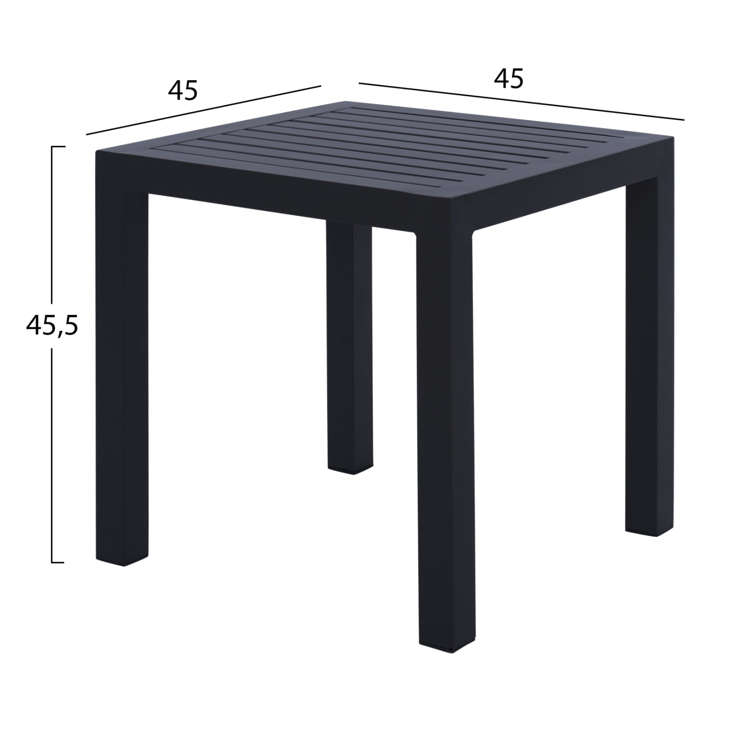 Aluminum Coffee Table QIANA HM5402.02 Grey 45x45x45,5Ηcm