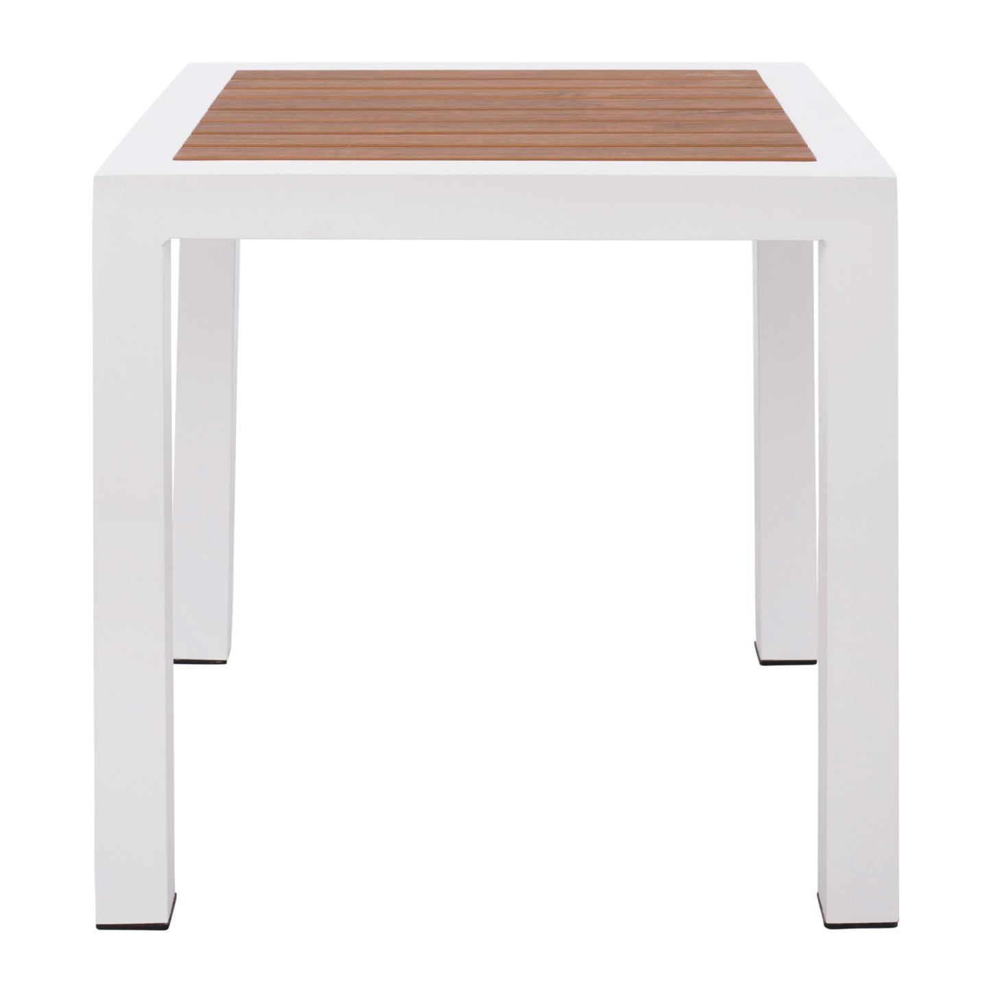 Aluminum Coffee Table SABRA HM5403.01 White with Polywood 45Χ45Χ45,5H