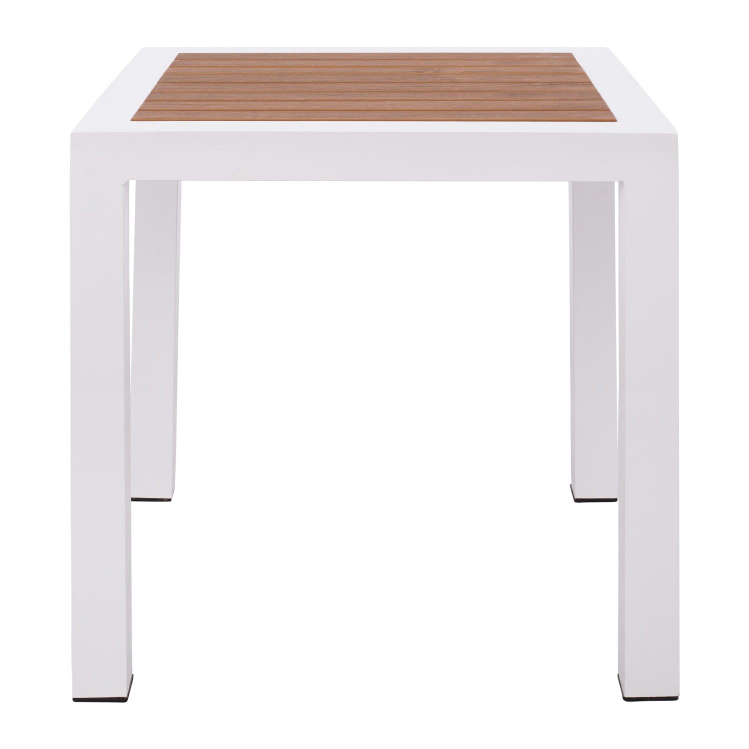 Aluminum Coffee Table SABRA HM5403.01 White with Polywood 45Χ45Χ45,5H