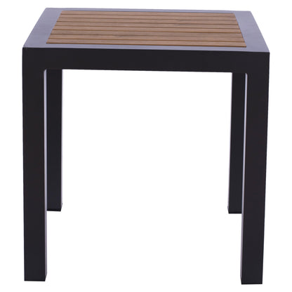 Aluminum Coffee Table SABRA HM5403.02 Grey with Polywood 45Χ45Χ45,5H