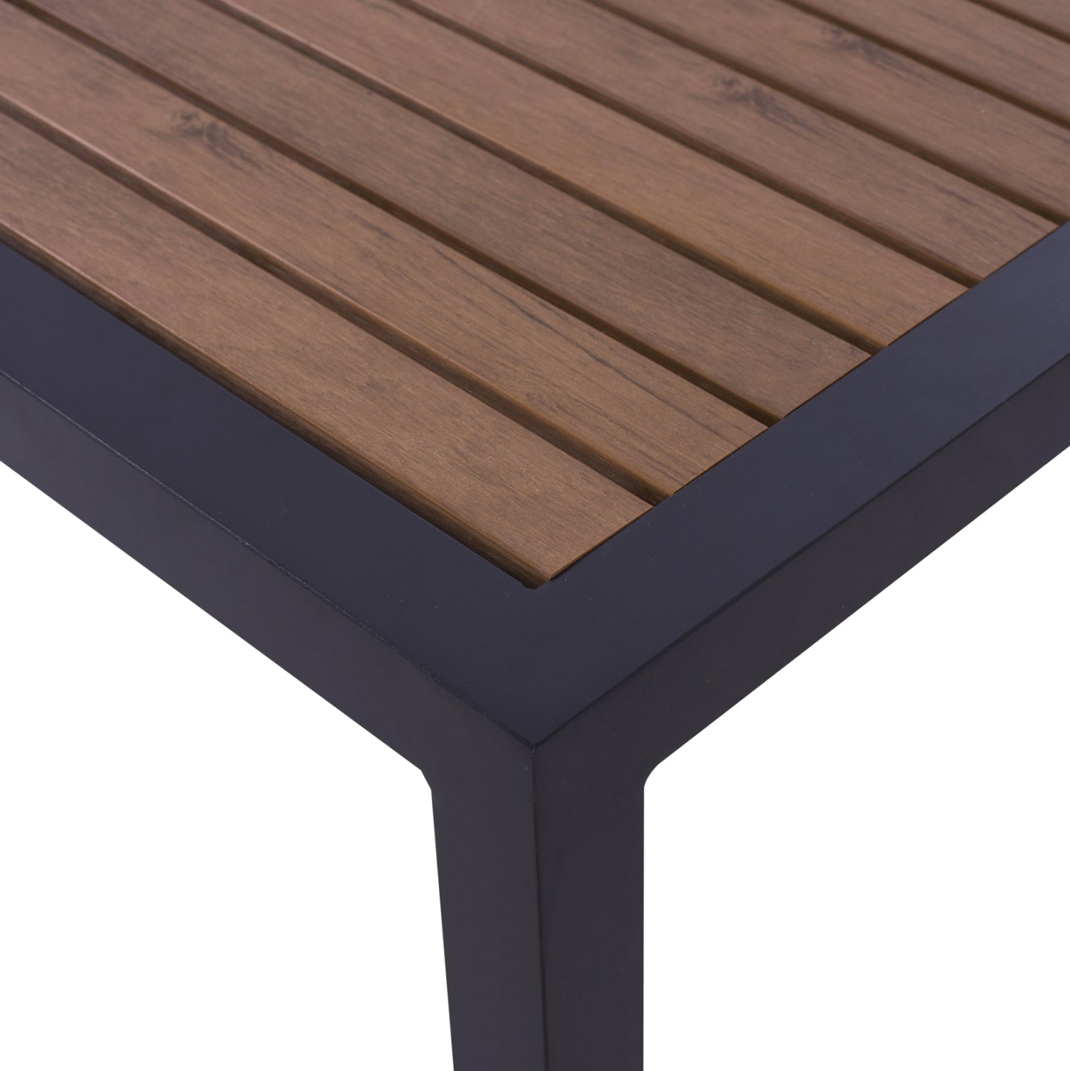 Aluminum Coffee Table SABRA HM5403.02 Grey with Polywood 45Χ45Χ45,5H