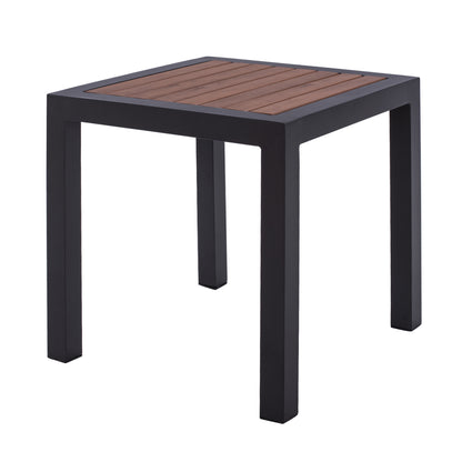 Aluminum Coffee Table SABRA HM5403.02 Grey with Polywood 45Χ45Χ45,5H