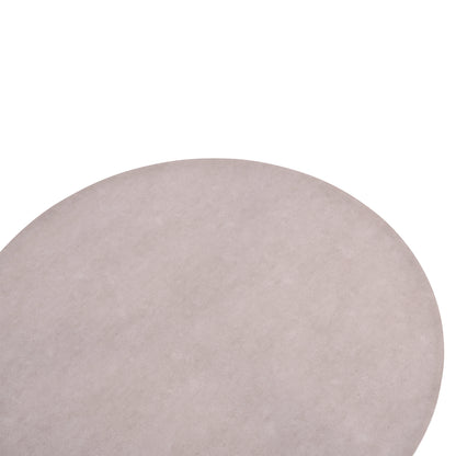 ALUMINUM ROUND TABLE DOSUN HM6201.02 CREAM WHITE FRAME-3D PRINTED GLASS TOP WITH CERAMIC LOOK Φ120cm.