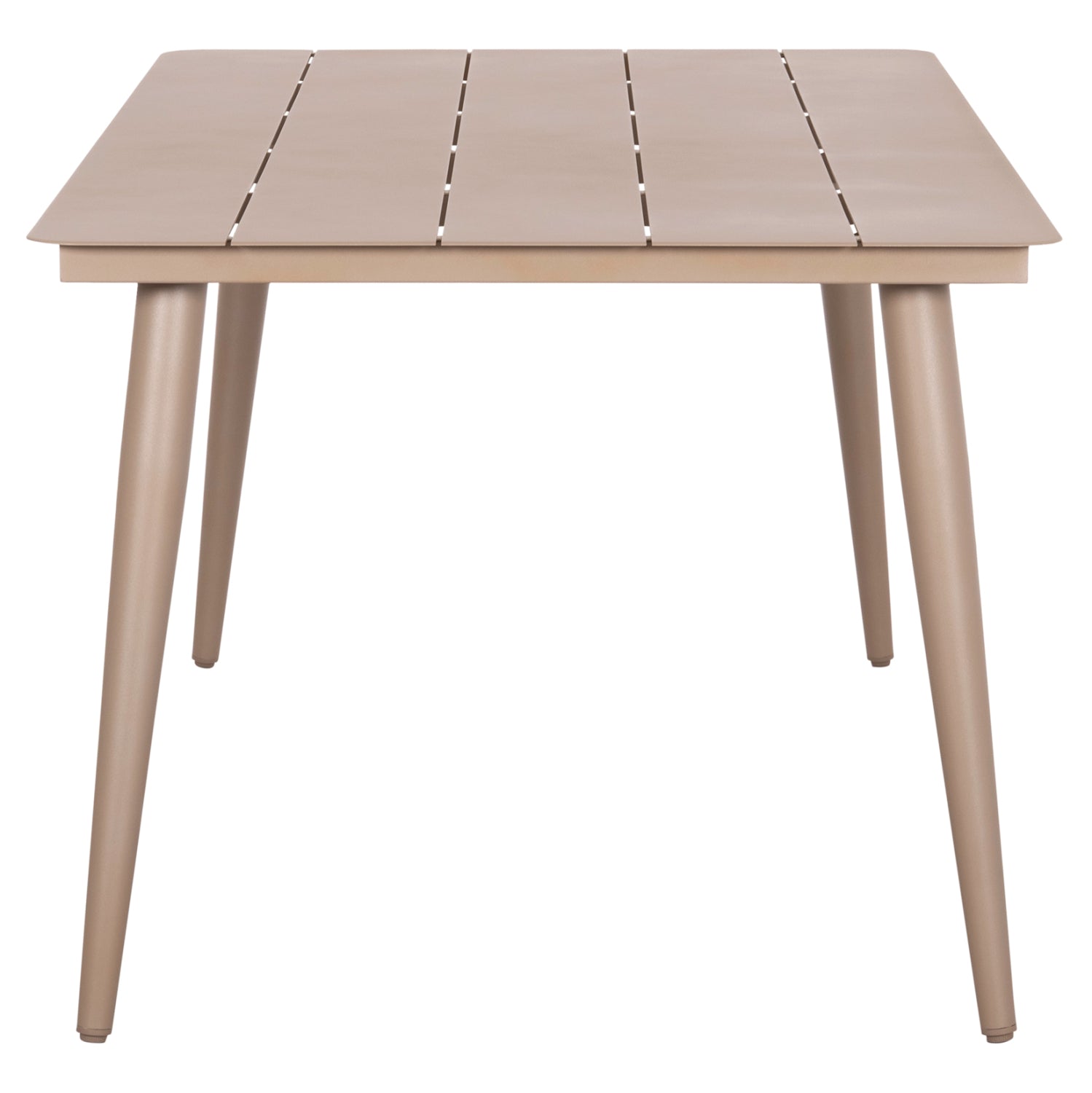 ALUMINUM DINING TABLE RECTANGULAR HIGER HM6291.04 CAPPUCCINO 160x90x78Hcm.