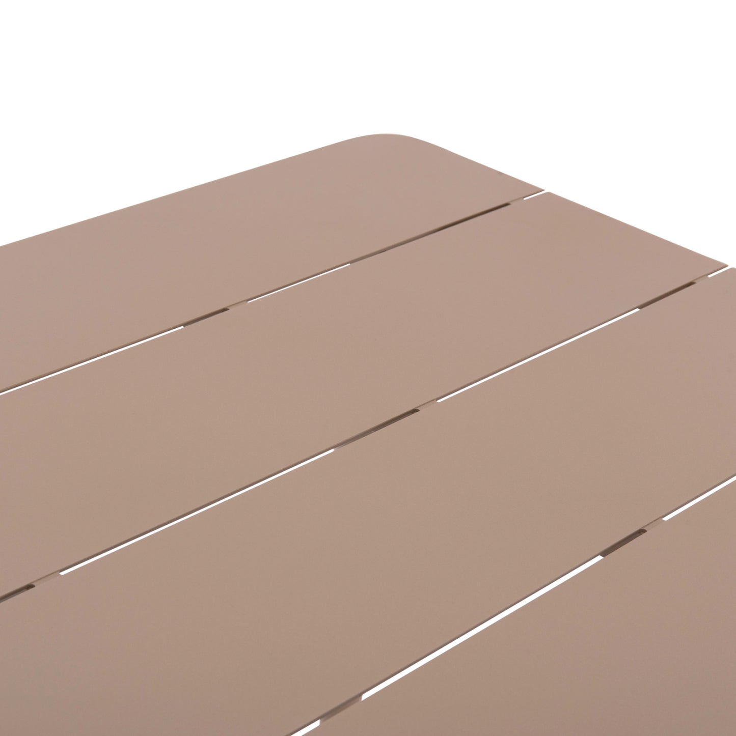 ALUMINUM DINING TABLE RECTANGULAR HIGER HM6291.04 CAPPUCCINO 160x90x78Hcm.