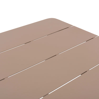 ALUMINUM DINING TABLE RECTANGULAR HIGER HM6291.04 CAPPUCCINO 160x90x78Hcm.
