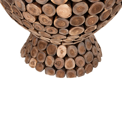 BAR TABLE ROUND LEEROY HM9806 TEAK WOOD PIECES Φ120x104Hcm.