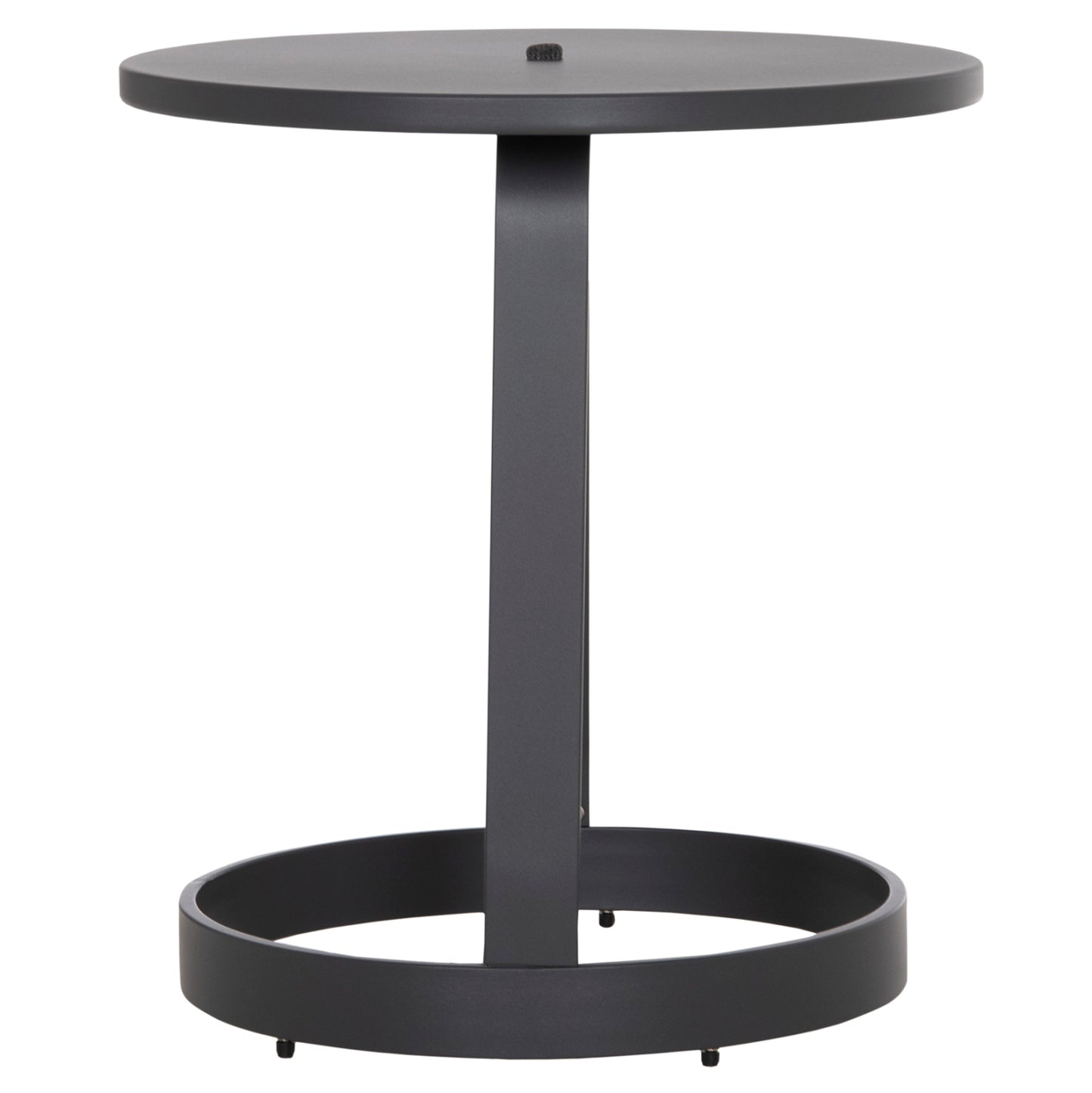 OUTDOOR SIDE TABLE MINO HM6433.01 ALUMINUM & ROPE IN GREY Φ47x53Hcm.