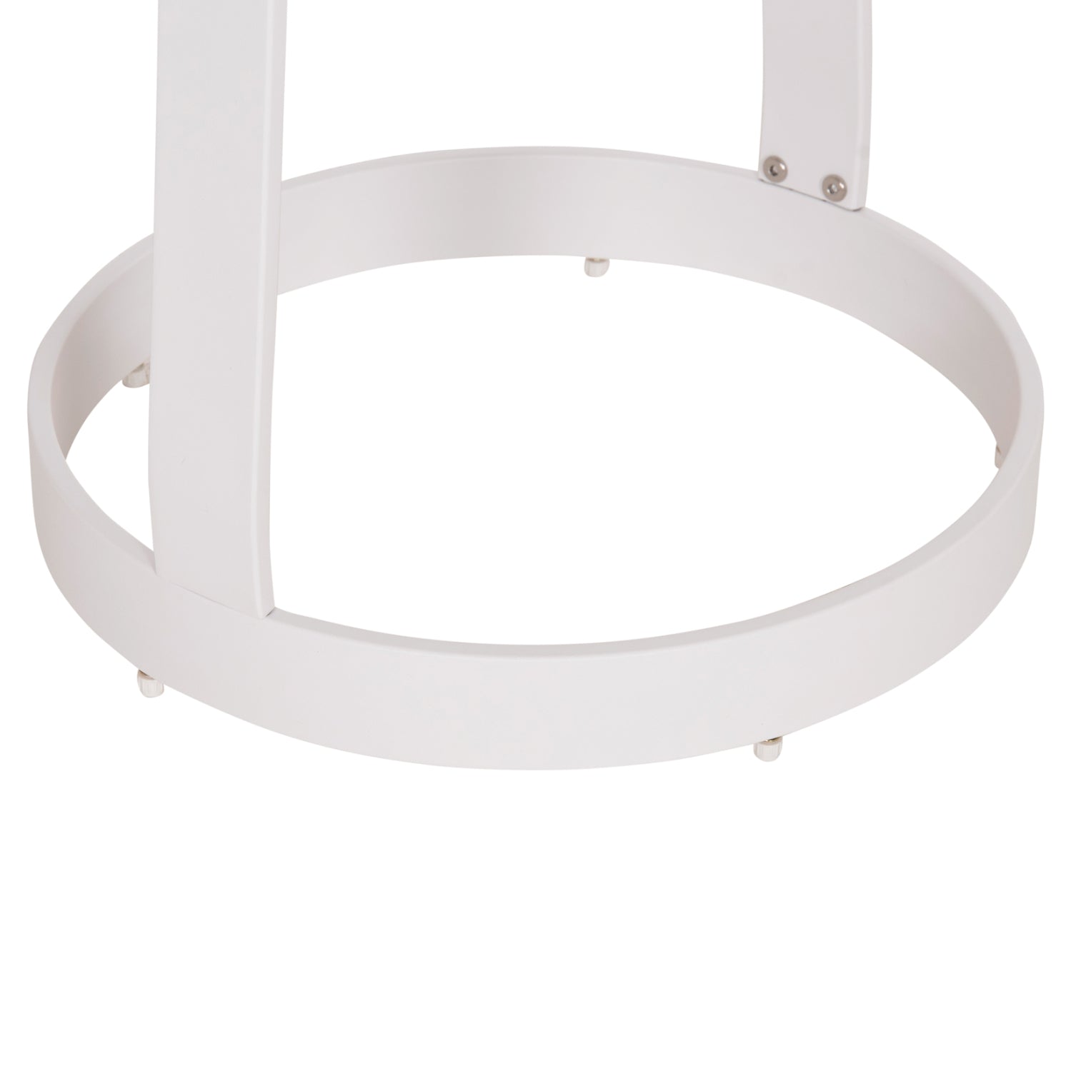 OUTDOOR SIDE TABLE MINO HM6433.02 ALUMINUM WHITE & ROPE BEIGE Φ47x53Hcm.