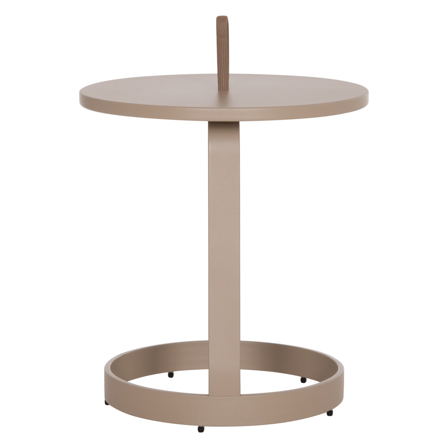 OUTDOOR SIDE TABLE MINO HM6433.03 ALUMINUM & ROPE IN CAPPUCCINO Φ47x53Hcm.