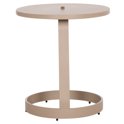 OUTDOOR SIDE TABLE MINO HM6433.03 ALUMINUM & ROPE IN CAPPUCCINO Φ47x53Hcm.