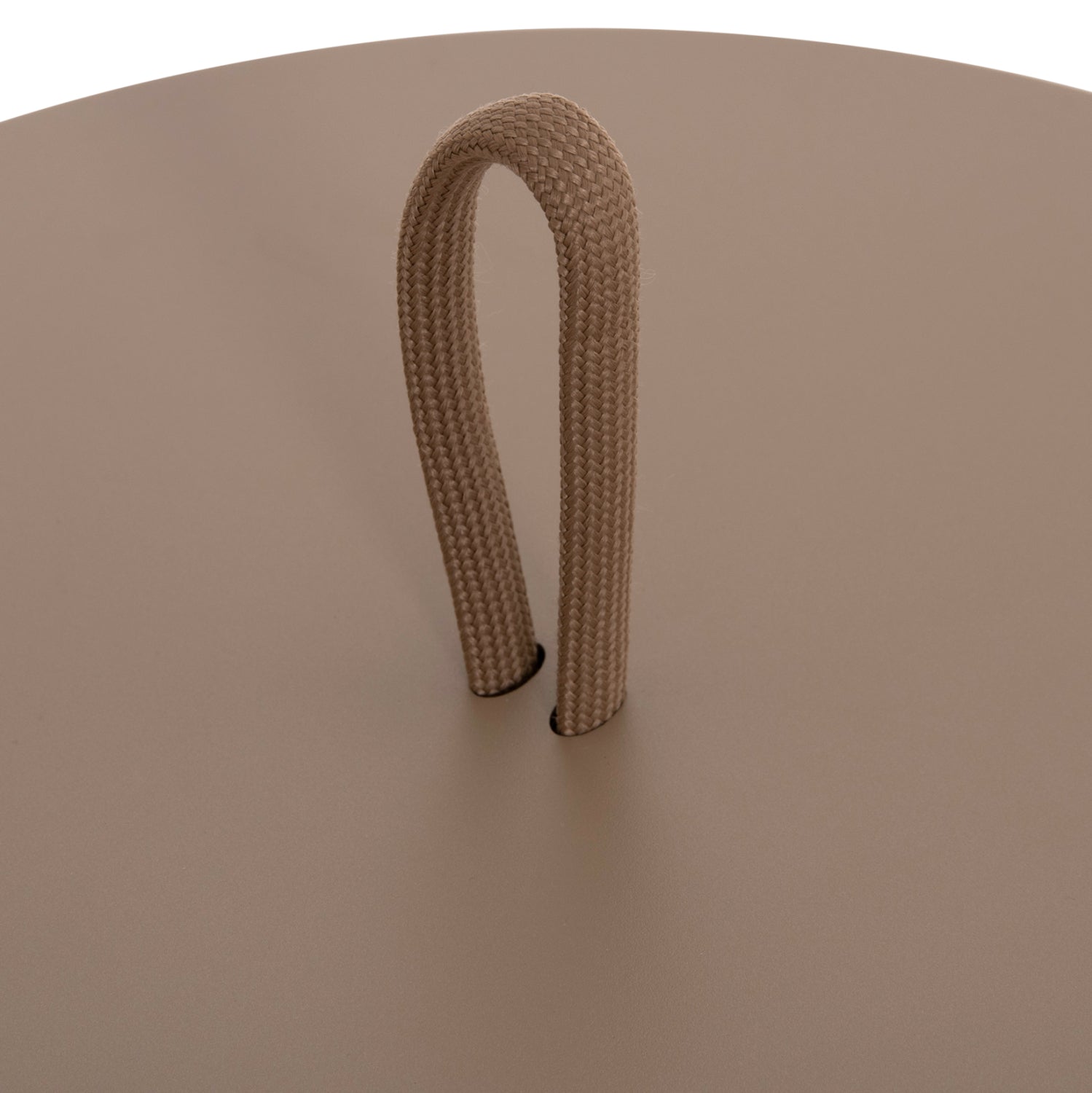 OUTDOOR SIDE TABLE MINO HM6433.03 ALUMINUM & ROPE IN CAPPUCCINO Φ47x53Hcm.