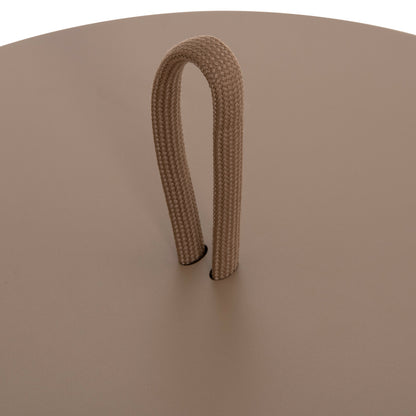 OUTDOOR SIDE TABLE MINO HM6433.03 ALUMINUM & ROPE IN CAPPUCCINO Φ47x53Hcm.