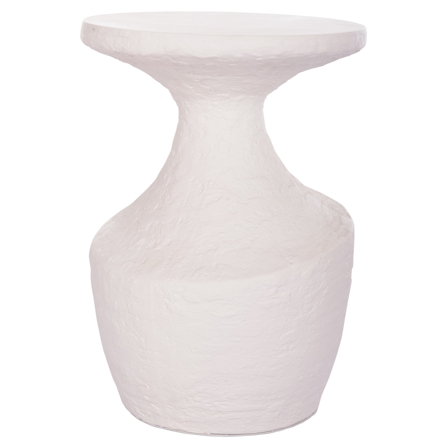 SIDE TABLE REBON HM18156.02L FIBER CEMENT IN WHITE--Φ40x56.5Hcm