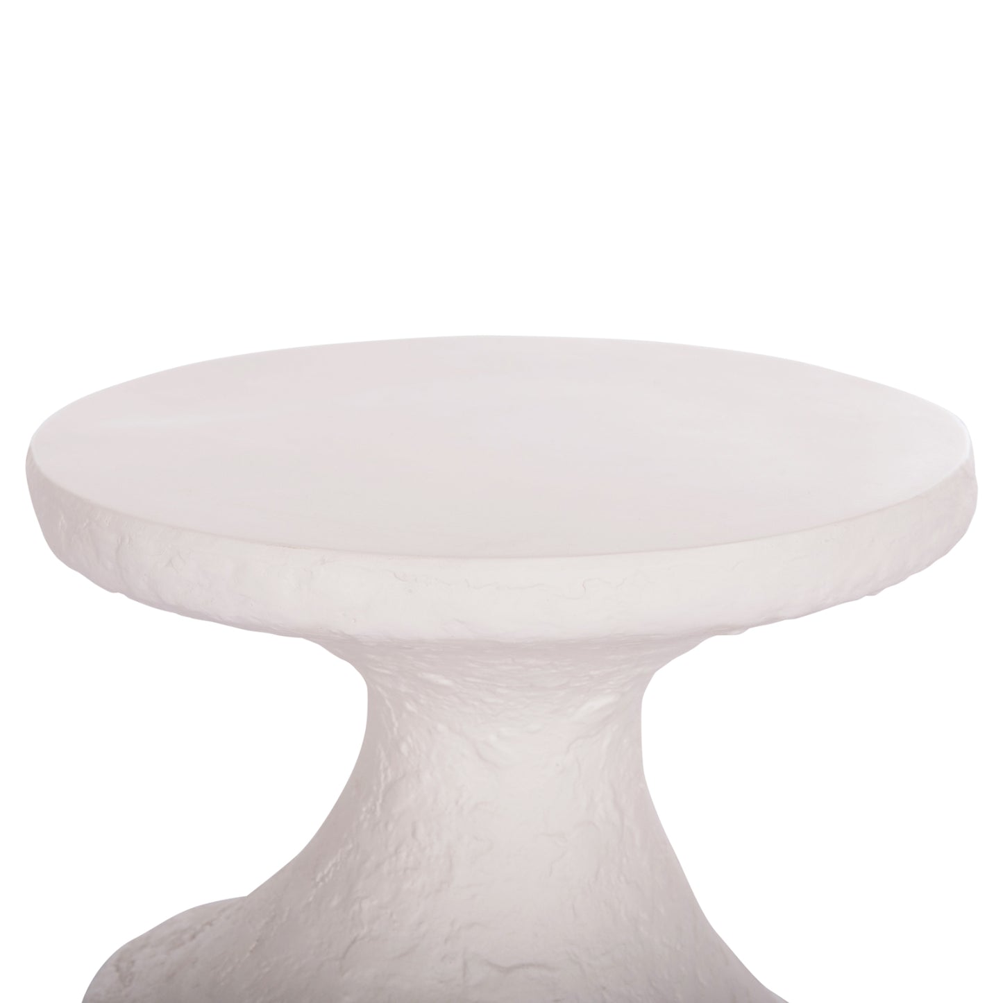 SIDE TABLE REBON HM18156.02L FIBER CEMENT IN WHITE--Φ40x56.5Hcm