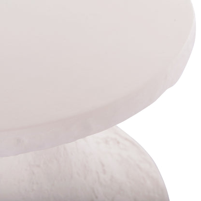 SIDE TABLE REBON HM18156.02L FIBER CEMENT IN WHITE--Φ40x56.5Hcm