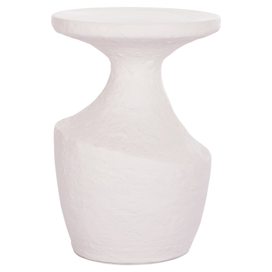 SIDE TABLE REBON HM18156.02L FIBER CEMENT IN WHITE--Φ40x56.5Hcm