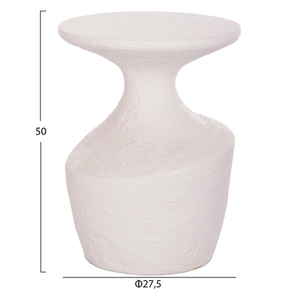 SIDE TABLE REBON HM18156.02S FIBER CEMENT IN WHITE--Φ27.5x50Hcm