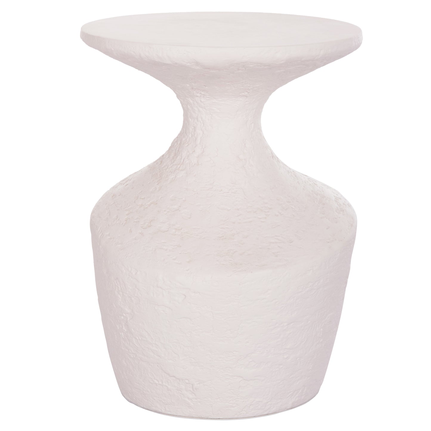 SIDE TABLE REBON HM18156.02S FIBER CEMENT IN WHITE--Φ27.5x50Hcm