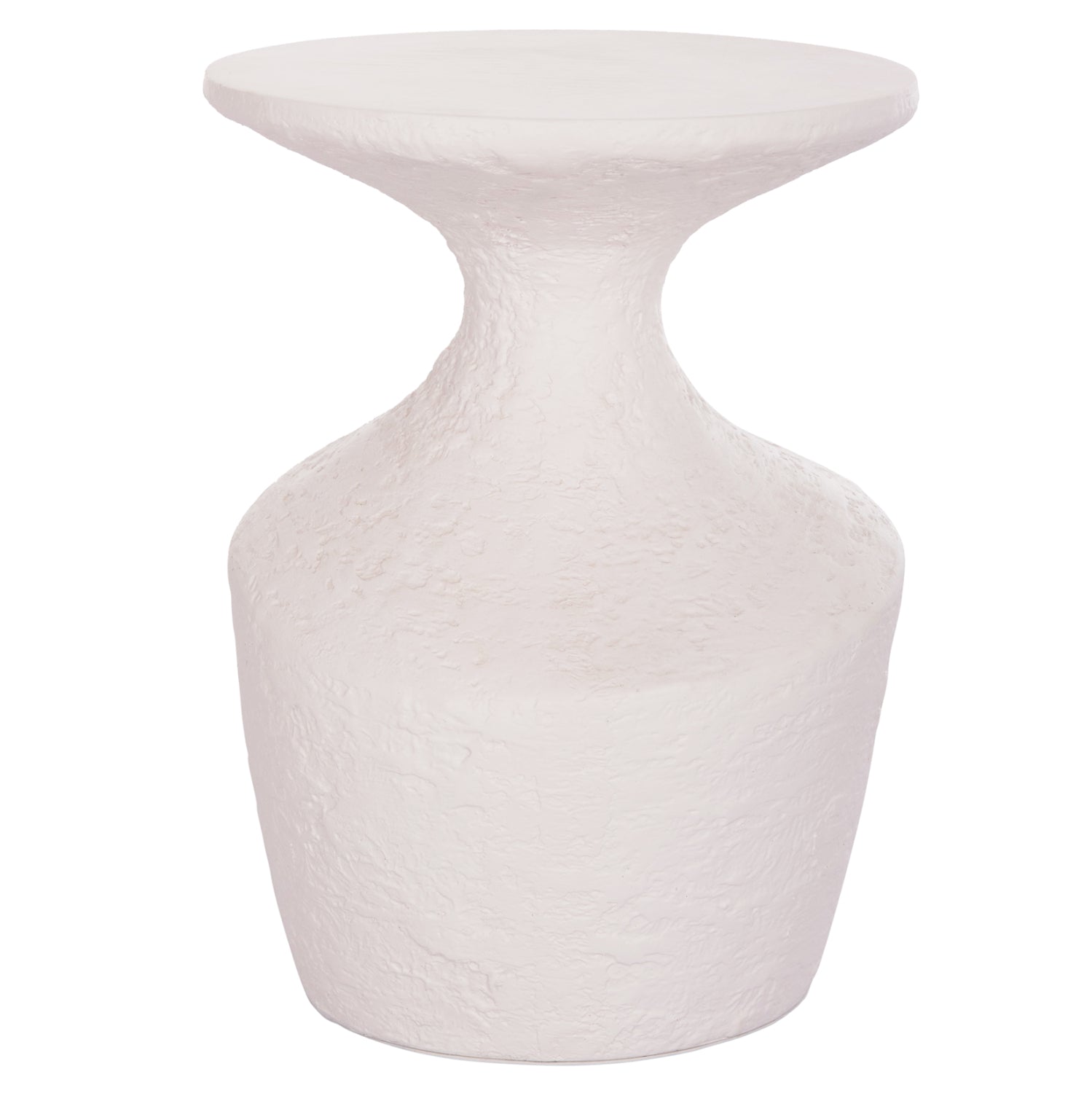 SIDE TABLE REBON HM18156.02S FIBER CEMENT IN WHITE--Φ27.5x50Hcm
