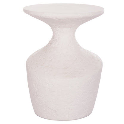 SIDE TABLE REBON HM18156.02S FIBER CEMENT IN WHITE--Φ27.5x50Hcm