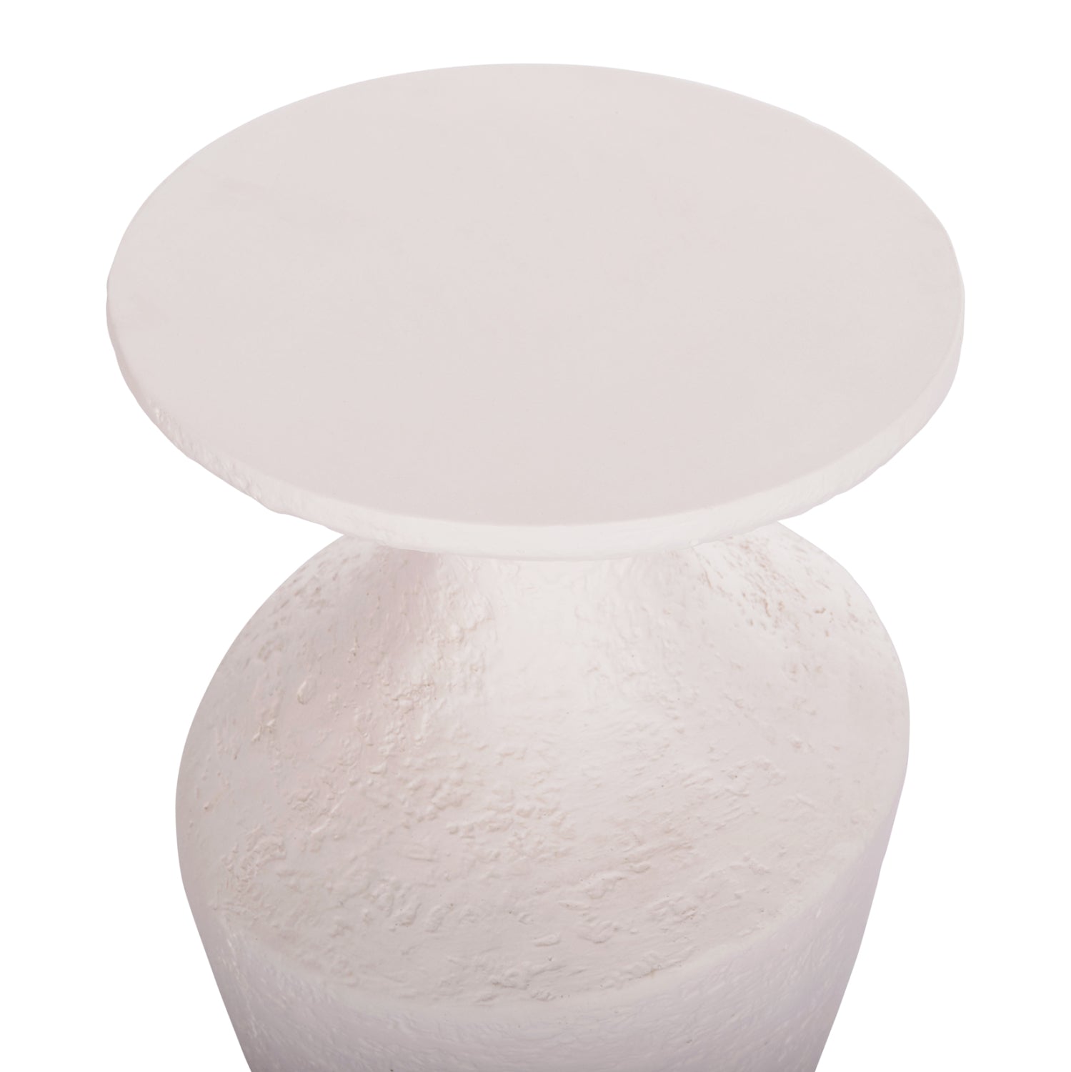 SIDE TABLE REBON HM18156.02S FIBER CEMENT IN WHITE--Φ27.5x50Hcm
