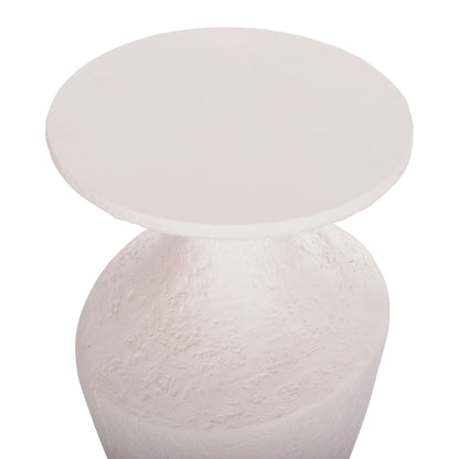 SIDE TABLE REBON HM18156.02S FIBER CEMENT IN WHITE--Φ27.5x50Hcm