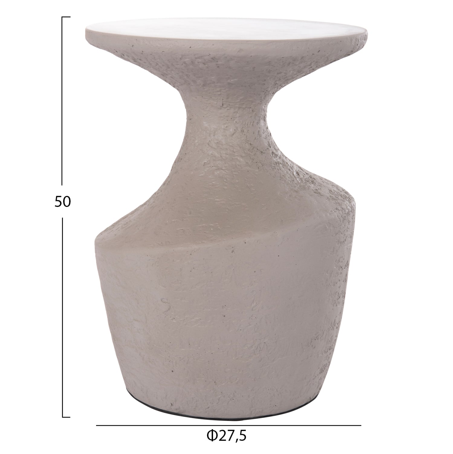 SIDE TABLE REBON HM18156.03S FIBER CEMENT IN GREY--Φ27.5x50Hcm