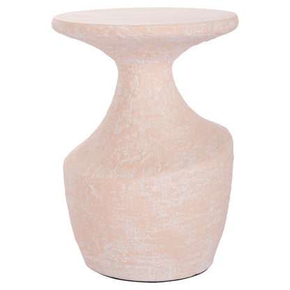 SIDE TABLE REBON HM18156.04L FIBER CEMENT IN PEACH COLOR--Φ40x56.5Hcm