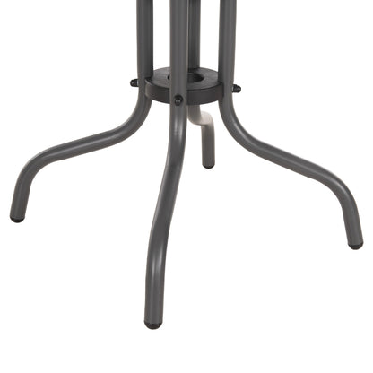 COFFEE TABLE FIGO HM6067.01 METAL IN GREY-TEMPERED GLASS TOP 45x45x51Hcm.
