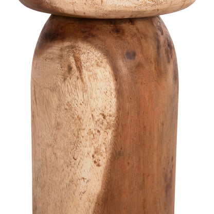 SIDE TABLE LOKI HM9899.11 SOLID SUAR WOOD IN NATURAL Φ30x50Hcm.