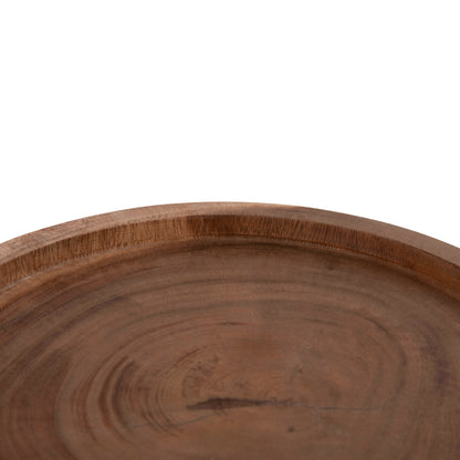 SIDE TABLE LOKI HM9899.11 SOLID SUAR WOOD IN NATURAL Φ30x50Hcm.
