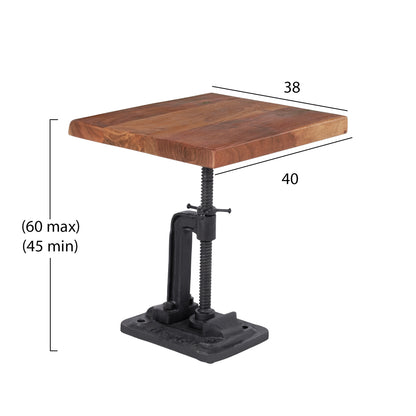 SIDE TABLE RYLAND HM8371.11 SOLID ACACIA WOOD  40x38x45-60Hcm.
