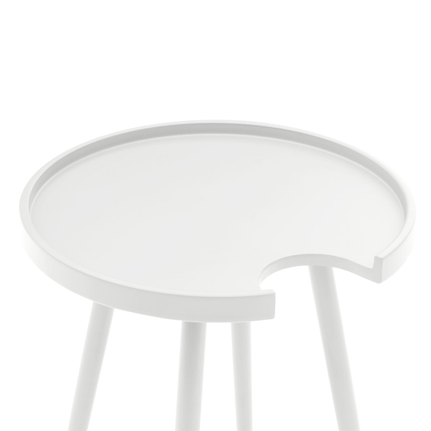 OUTDOOR ROUND SIDE TABLE TEROC HM6433.02 ALUMINUM IN WHITE Φ47x53Hcm.