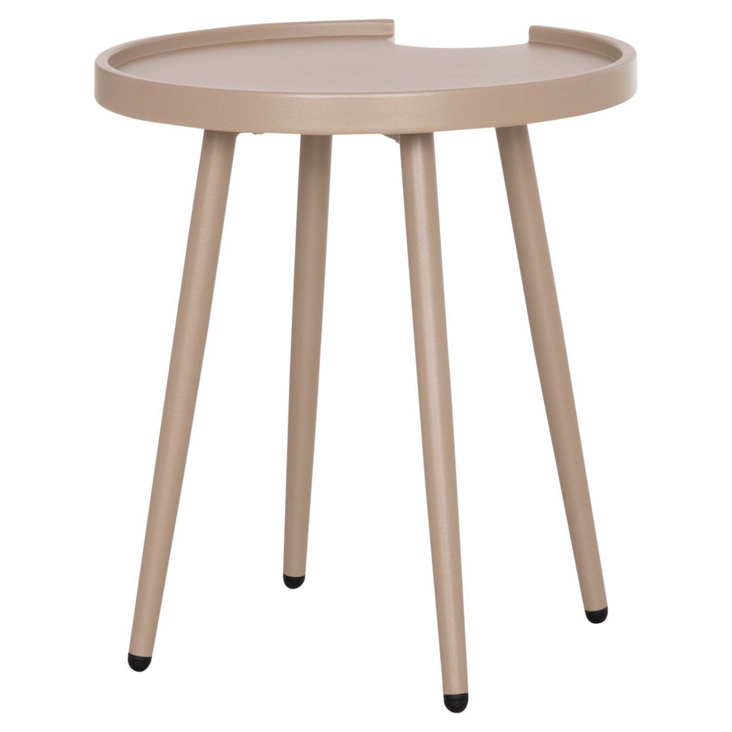 OUTDOOR ROUND SIDE TABLE TEROC HM6433.03 ALUMINUM IN CAPPUCCINO Φ47x53Hcm.